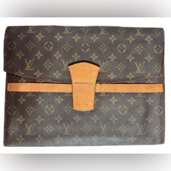 Louis Vuitton Ministre Porte Monogram Vintage Portfolio Document Briefcase RARE! - Picture 12 of 16